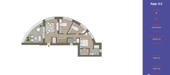 5-Zimmer Penthouse in Milan, Italy, Nr. 247445 9