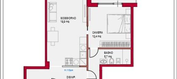 2 rooms Apartment in Rome, Italy No. 230119 17