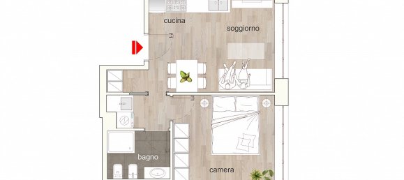 1 bedroom Apartment in Milan, Italy No. 243562 3