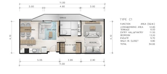 Кондоминиум  с 1 спальней в The One, Пхукет, Таиланд № 30362 21