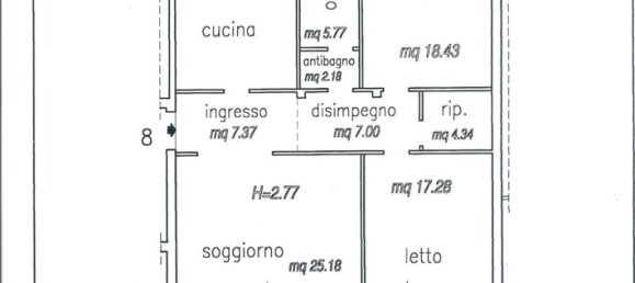 4 rooms Penthouse in Montale, Italy No. 148375 12