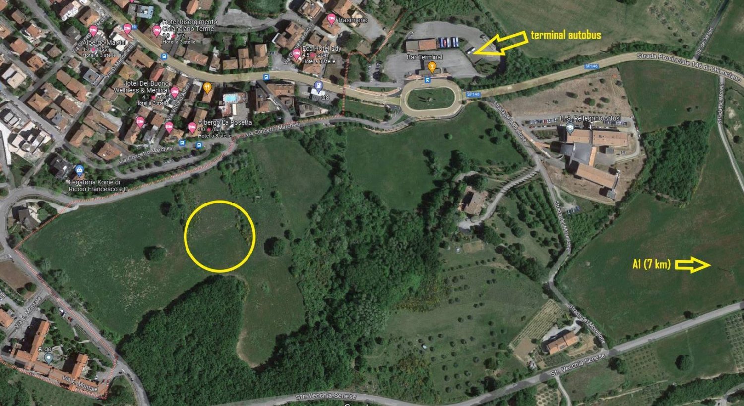 Земельный участок 4000м² в Кьянчано Терме, Италия № 133586