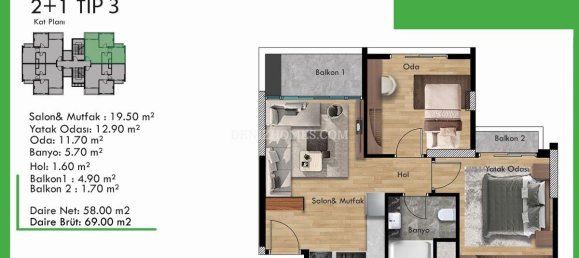 3-salle Villa à Denizli, Turkey No. 31767 25