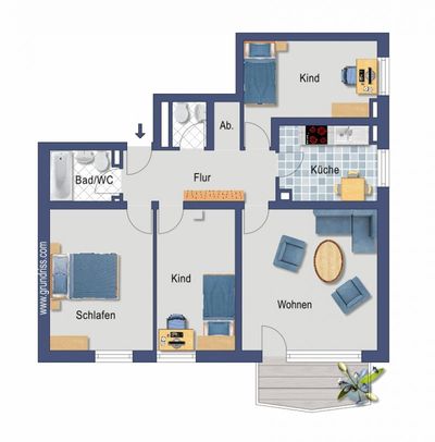 4-Zimmer Wohnung in Fürth, Germany, Nr. 67631