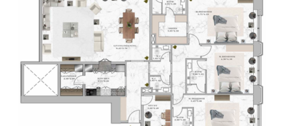 1 Schlafzimmer Doppelhaus in Dubai Marina, UAE, Nr. 121512 9