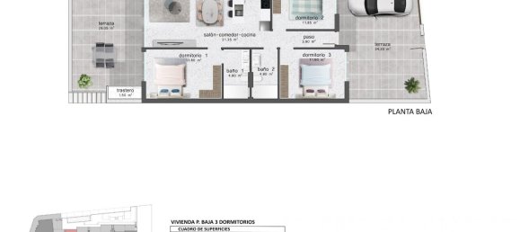 3 Schlafzimmer Bungalow in Pilar de la Horadada, Spain, Nr. 6746 14