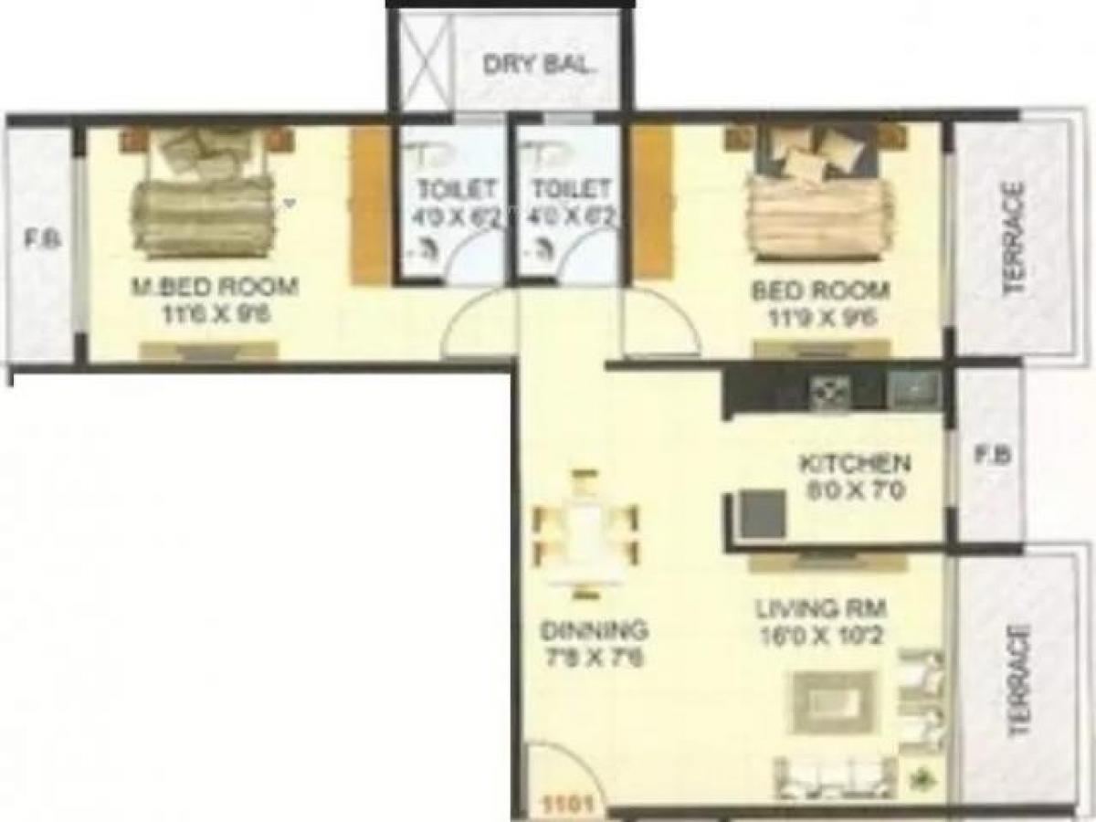 2 bedrooms House in Mumbai, India No. 57790