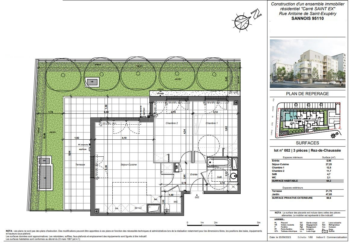 Квартира с 2 спальнями в Саннуа, Франция № 187537