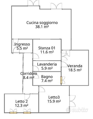 5-Zimmer Wohnung in Misterbianco, Italy, Nr. 276889