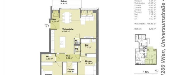 Ático de 4 habitaciónes en Brigittenau, Austria No. 259250 7