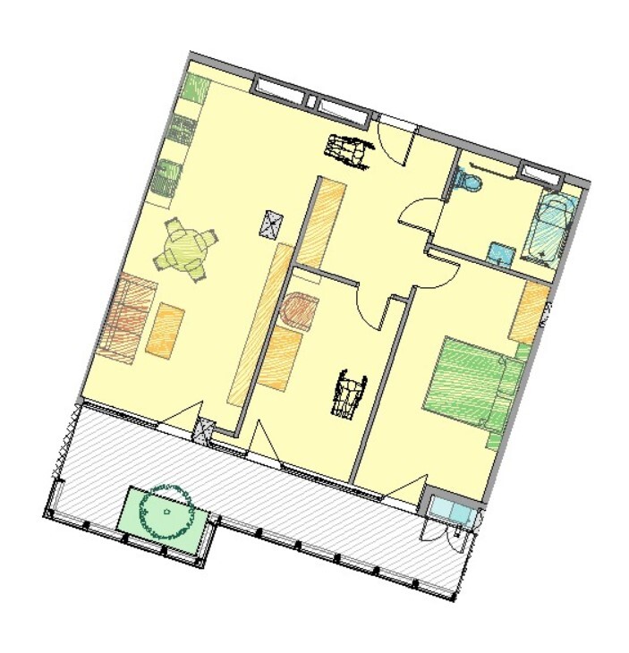 1 غرف نوم شقة في Tbilisi, Georgia رقم 1256