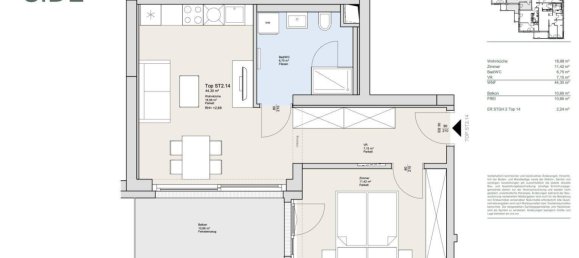 Dúplex de 2 habitaciónes en Dobling, Austria No. 179459 16