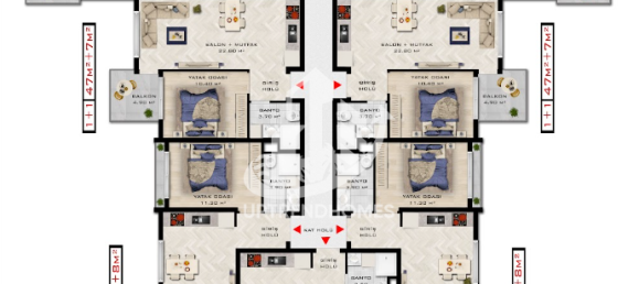 شقة 1+1 في Kargicak, Turkey رقم 16970 24