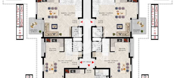 شقة 1+1 في Kargicak, Turkey رقم 16970 22