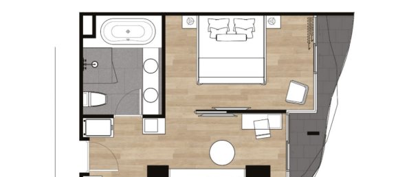 Кондоминиум  с 1 спальней в Паттайя, Таиланд № 12041 3