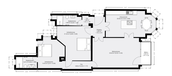 Квартира с 2 спальнями в Шарлоттенбург, Германия № 281804 21