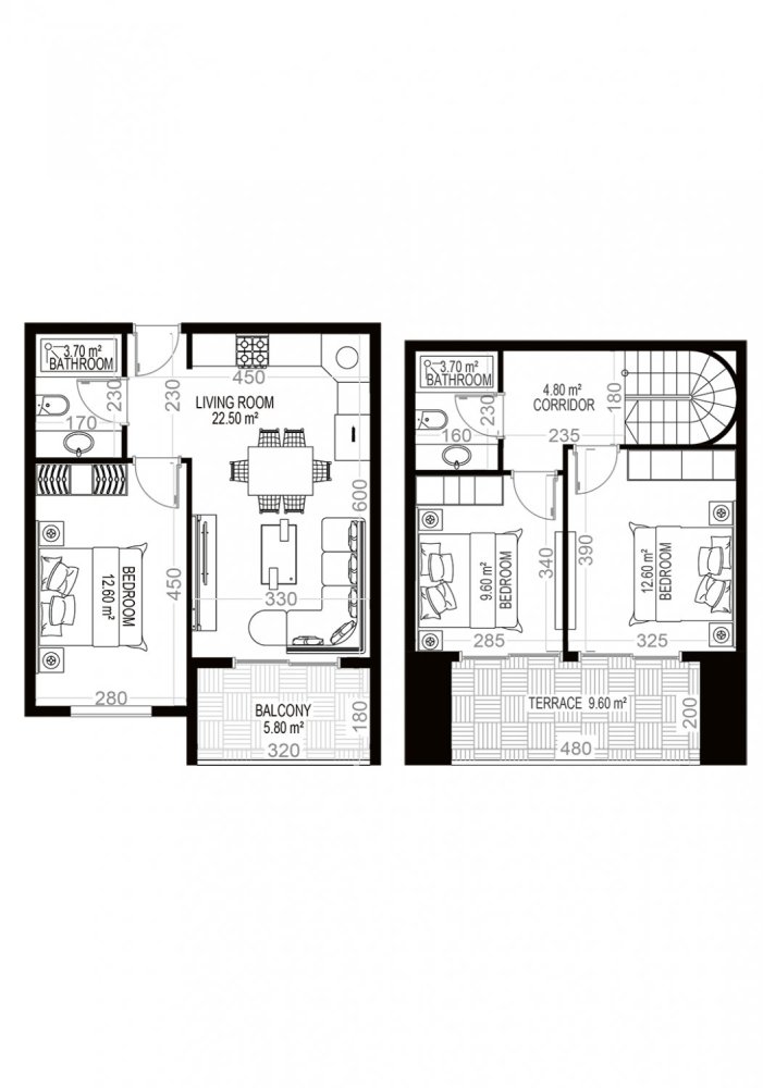 Penthouse 2+1 in Yekta Sungate Residence, Gazipasa, Turkey, Nr. 35445 1