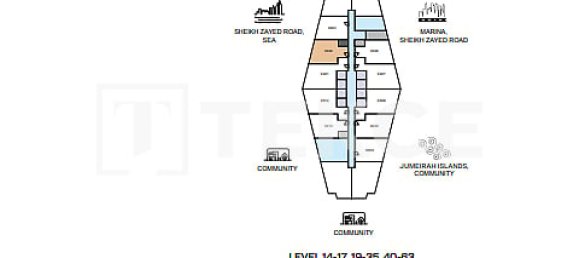 1 Schlafzimmer Wohnung in Jumeirah Lake Towers, UAE, Nr. 107893 14