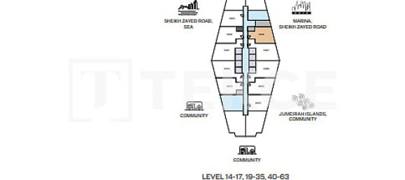 1 Schlafzimmer Wohnung in Jumeirah Lake Towers, UAE, Nr. 107893 10