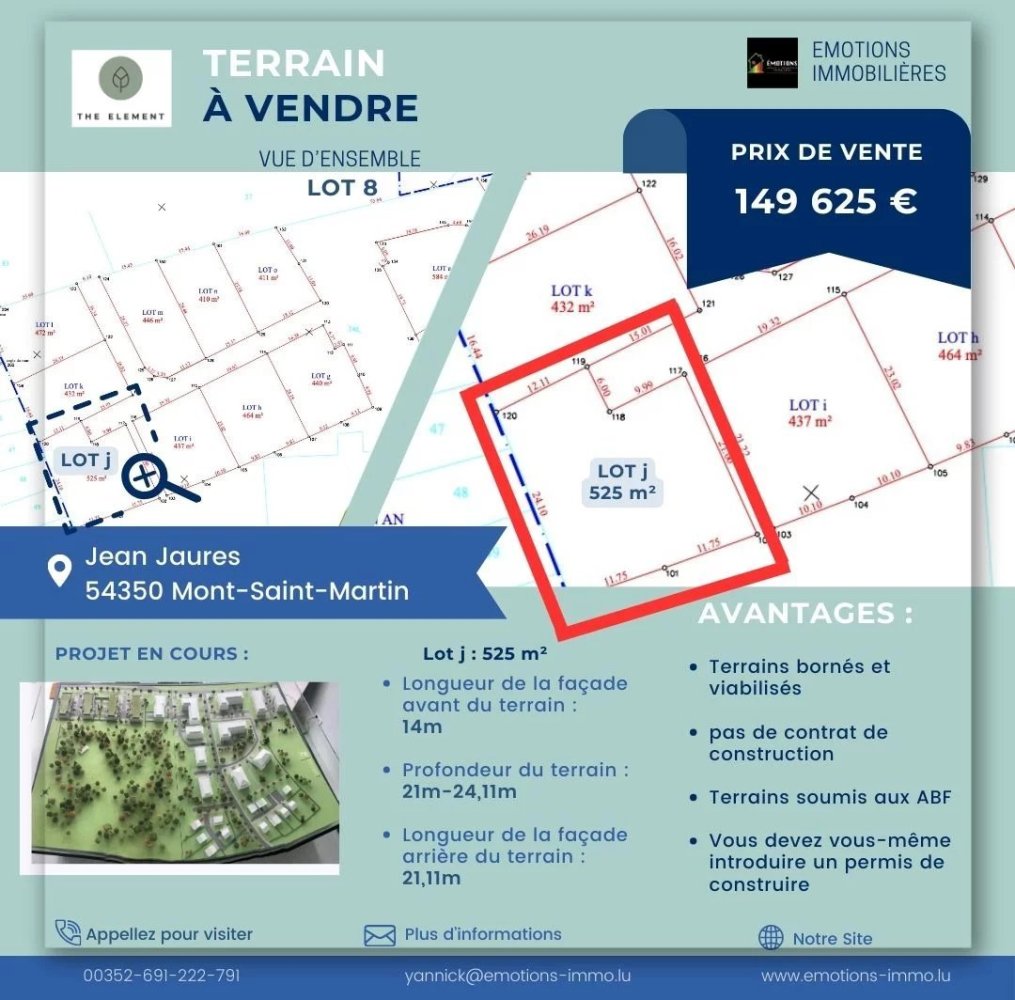 Grundstück in Mont-Saint-Martin, France, Nr. 63817