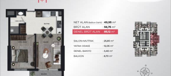 Apartment 1+1 in Izmir, Turkey No. 17920 14