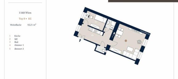 2-Zimmer Wohnung in Ottakring, Austria, Nr. 226345 5