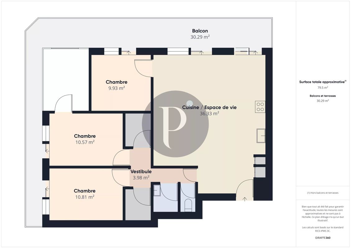 Квартира с 3 спальнями в Верьер-ле-Бьюиссон, Франция № 178550