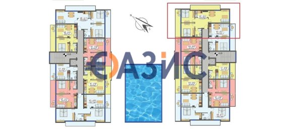 2 غرف نوم شقة في Primorsko, Bulgaria رقم 691 14