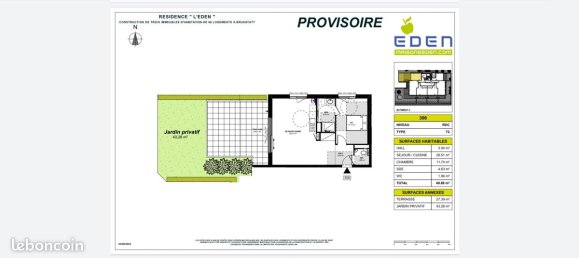 1 Schlafzimmer Wohnung in Brunstatt-Didenheim, France, Nr. 60403 2