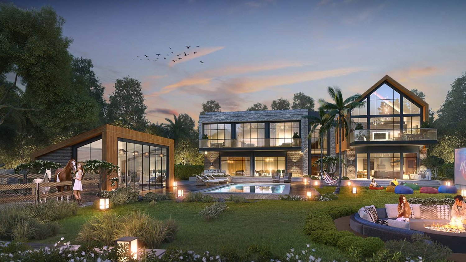 Вилла с 6 спальнями в THE FARMHOUSES, Dubai Land, ОАЭ № 61162