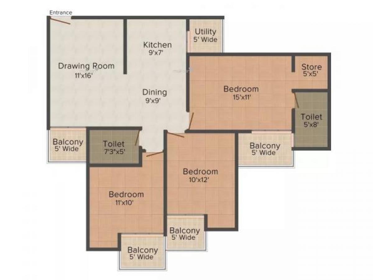 3 bedrooms House in Noida, India No. 67893