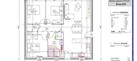 3 Schlafzimmer Haus in Froidfond, France, Nr. 309602 12