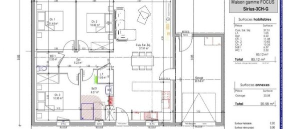 3 Schlafzimmer Haus in Froidfond, France, Nr. 309602 11