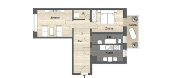 Apartamento de 2 habitaciónes en Leipzig, Germany No. 66028 2