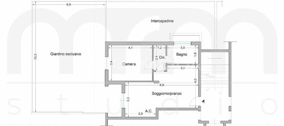 Квартира с 2 комнатами в Монтесильвано, Италия № 27651 15