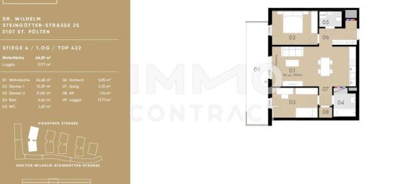 2 bedrooms Apartment in St. Polten, Austria No. 3255 11