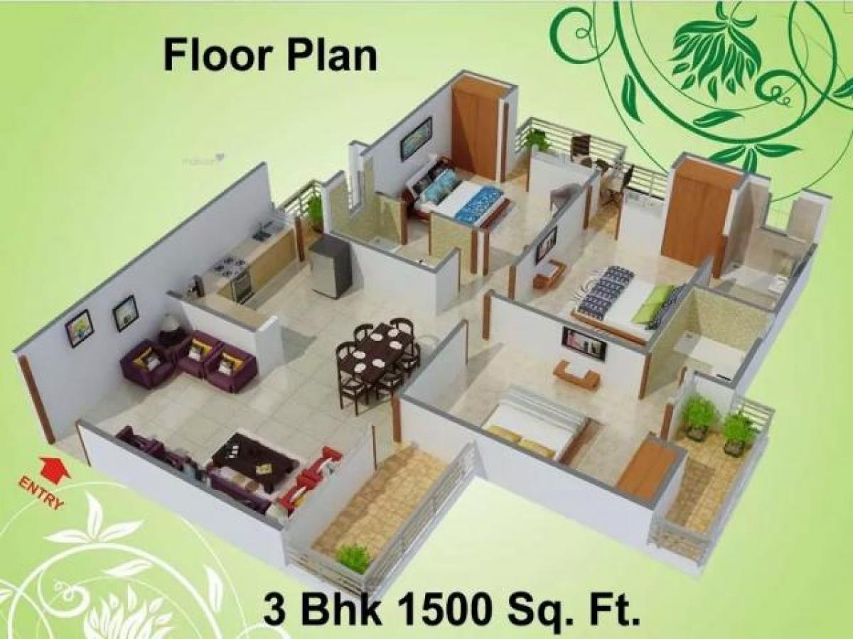 3 chambres Maison à Ghaziabad, India No. 15500