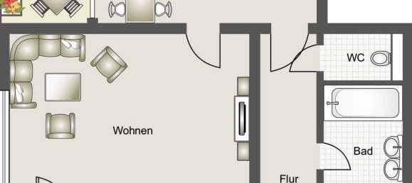 1 Schlafzimmer Wohnung in Reutlingen, Germany, Nr. 45542 2