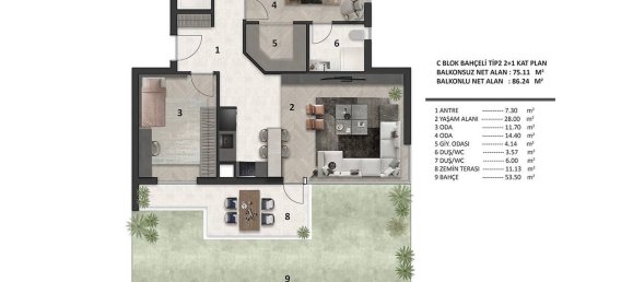 Wohnung 2+1 in Antalya, Turkey, Nr. 21430 18