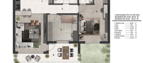 Wohnung 2+1 in Antalya, Turkey, Nr. 21430 14