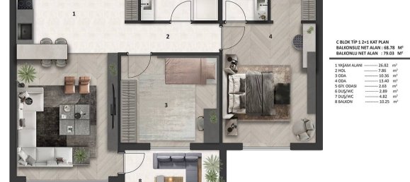 Wohnung 2+1 in Antalya, Turkey, Nr. 21430 13