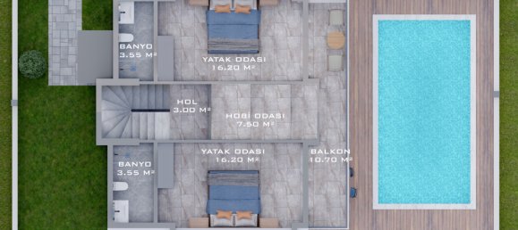 Villa de 4+1 en Fethiye, Turkey No. 4630 21