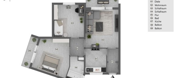 3غرفة شقة في Dusseldorf, Germany رقم 325424 18