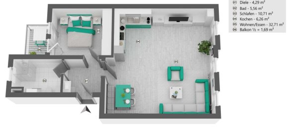 2 rooms Apartment in Leipzig, Germany No. 302905 24