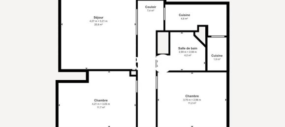 Квартира с 2 спальнями в Брест, Франция № 285853 18