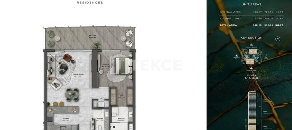 2 Schlafzimmer Wohnung in Dubai, UAE, Nr. 112077 4