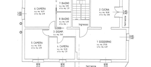 5 rooms Penthouse in Bassano del Grappa, Italy No. 56548 34