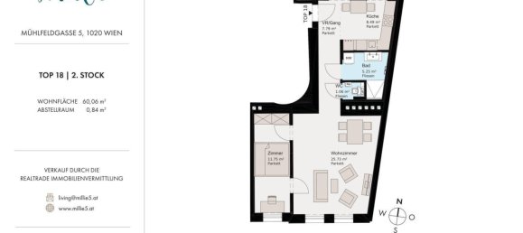 2 rooms Duplex in Leopoldstadt, Austria No. 217190 15