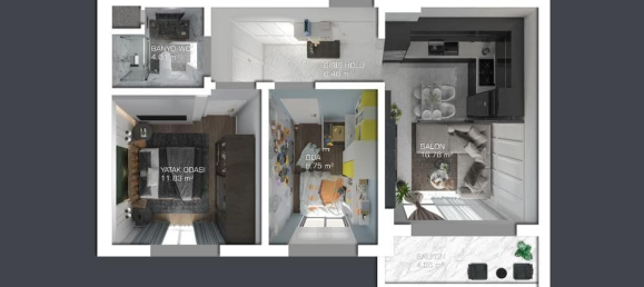 Apartamento 2+1 em Gazipasa, Turkey N.º 17810 26