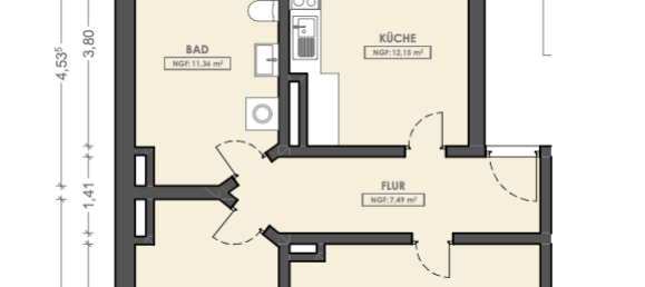 2 غرف نوم شقة في Lower Saxony, Germany رقم 127710 8
